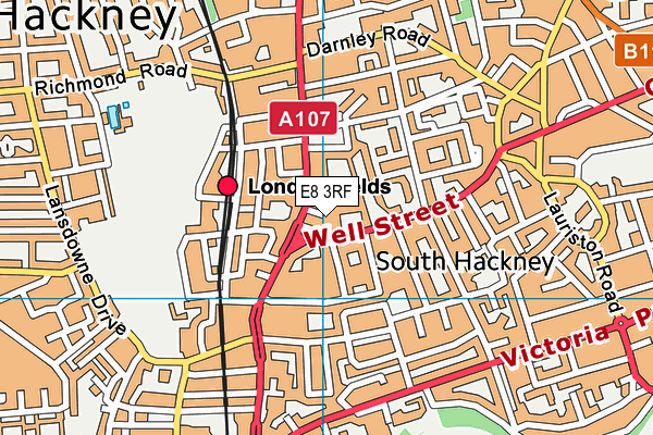 Anytime Fitness (London Fields) map (E8 3RF) - OS VectorMap District (Ordnance Survey)