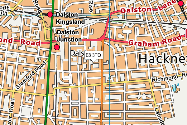 E8 3TQ map - OS VectorMap District (Ordnance Survey)