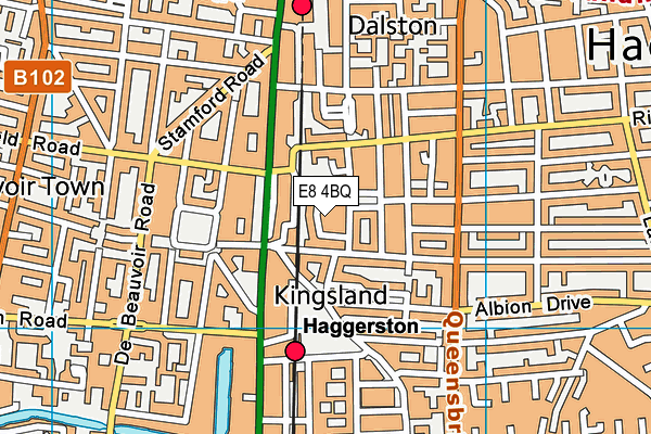 E8 4BQ map - OS VectorMap District (Ordnance Survey)