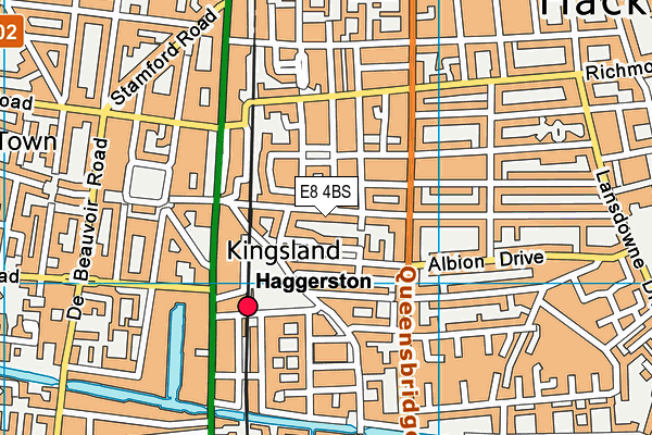 E8 4BS map - OS VectorMap District (Ordnance Survey)
