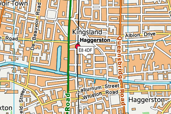 E8 4DF map - OS VectorMap District (Ordnance Survey)