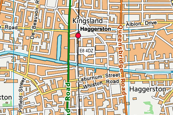 E8 4DZ map - OS VectorMap District (Ordnance Survey)