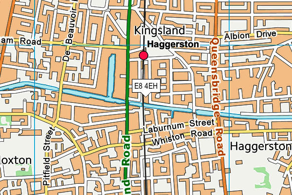 E8 4EH map - OS VectorMap District (Ordnance Survey)