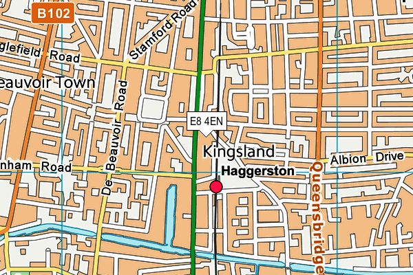 E8 4EN map - OS VectorMap District (Ordnance Survey)