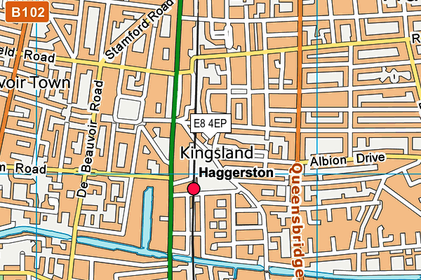 E8 4EP map - OS VectorMap District (Ordnance Survey)