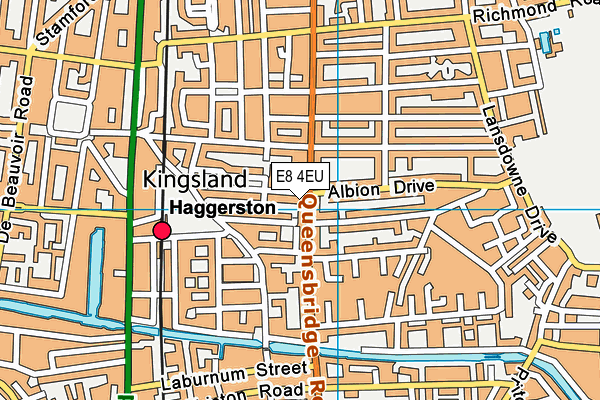 E8 4EU map - OS VectorMap District (Ordnance Survey)