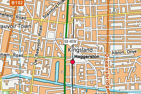 E8 4EW map - OS VectorMap District (Ordnance Survey)