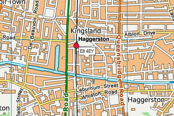 E8 4EY map - OS VectorMap District (Ordnance Survey)