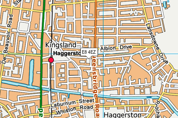 E8 4EZ map - OS VectorMap District (Ordnance Survey)