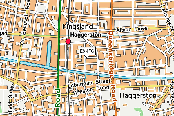 E8 4FG map - OS VectorMap District (Ordnance Survey)