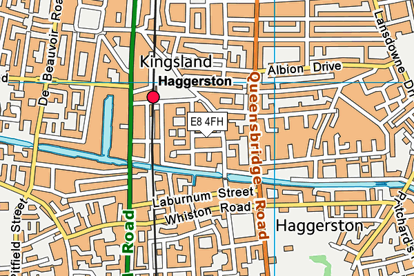 E8 4FH map - OS VectorMap District (Ordnance Survey)
