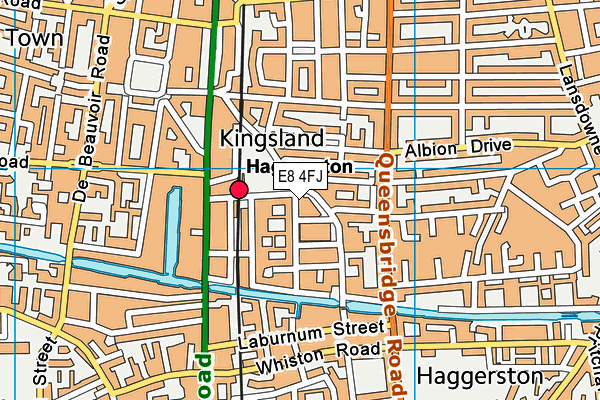 E8 4FJ map - OS VectorMap District (Ordnance Survey)