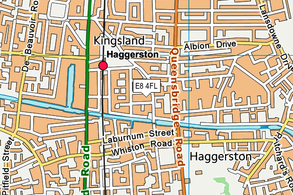 E8 4FL map - OS VectorMap District (Ordnance Survey)