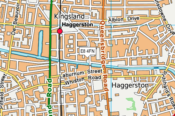 E8 4FN map - OS VectorMap District (Ordnance Survey)