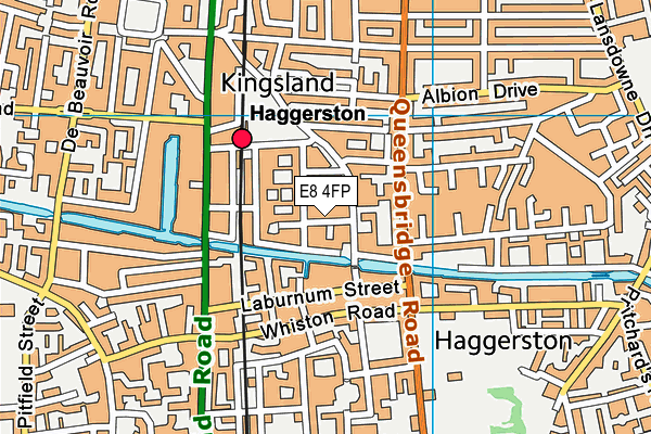 E8 4FP map - OS VectorMap District (Ordnance Survey)