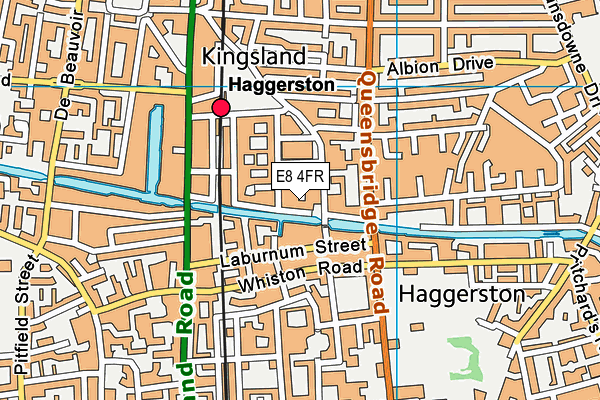 E8 4FR map - OS VectorMap District (Ordnance Survey)