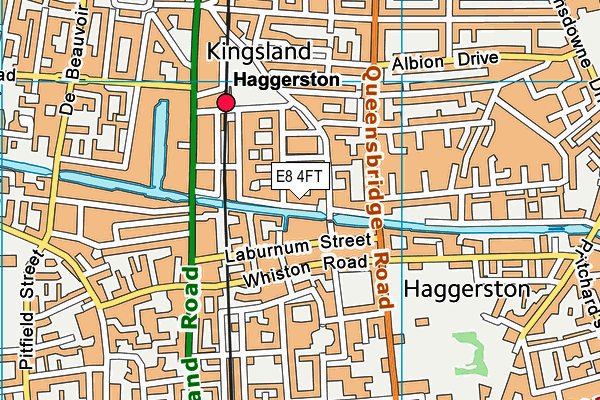 E8 4FT map - OS VectorMap District (Ordnance Survey)