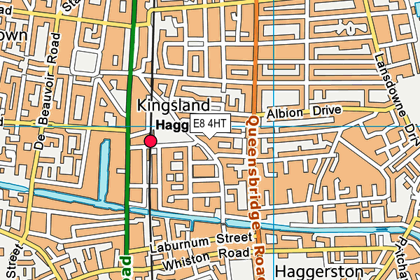 E8 4HT map - OS VectorMap District (Ordnance Survey)