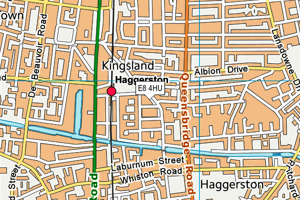 E8 4HU map - OS VectorMap District (Ordnance Survey)