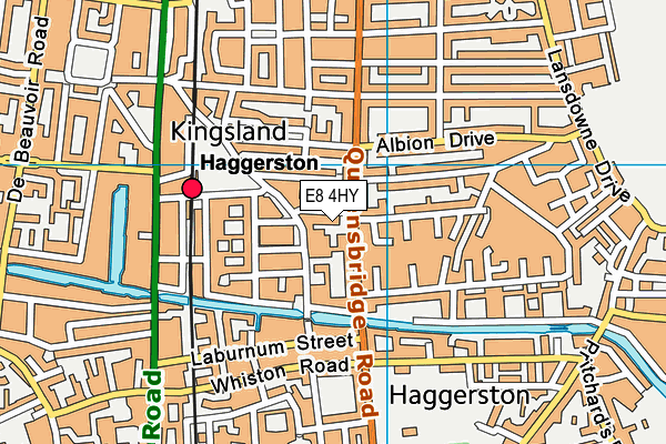 E8 4HY map - OS VectorMap District (Ordnance Survey)