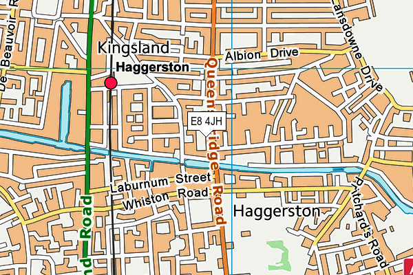 E8 4JH map - OS VectorMap District (Ordnance Survey)