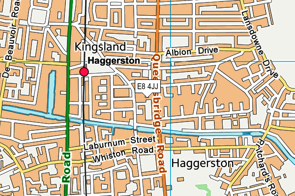 E8 4JJ map - OS VectorMap District (Ordnance Survey)