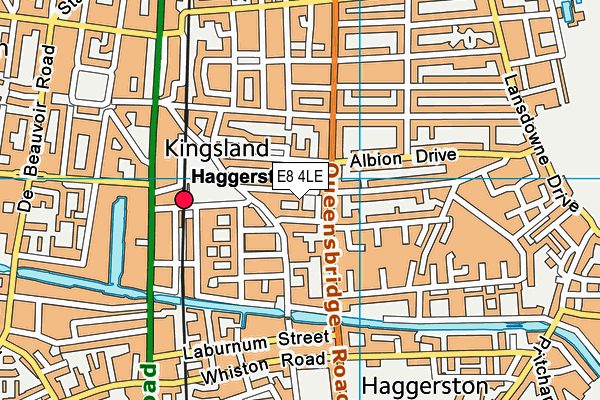 E8 4LE map - OS VectorMap District (Ordnance Survey)