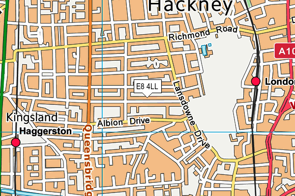 E8 4LL map - OS VectorMap District (Ordnance Survey)