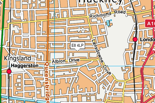 E8 4LP map - OS VectorMap District (Ordnance Survey)