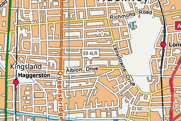 E8 4LR map - OS VectorMap District (Ordnance Survey)