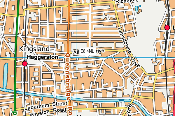E8 4NL map - OS VectorMap District (Ordnance Survey)