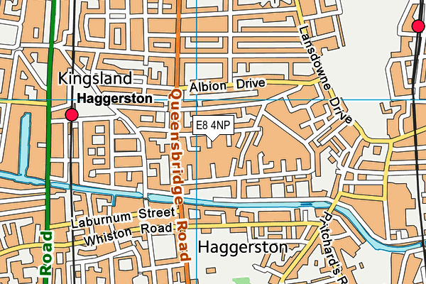 E8 4NP map - OS VectorMap District (Ordnance Survey)