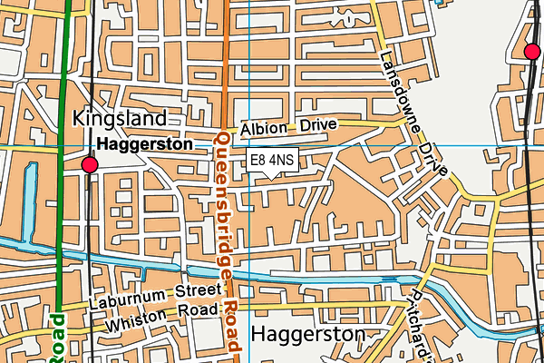E8 4NS map - OS VectorMap District (Ordnance Survey)