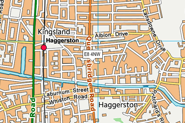 E8 4NW map - OS VectorMap District (Ordnance Survey)