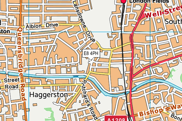 E8 4PH map - OS VectorMap District (Ordnance Survey)