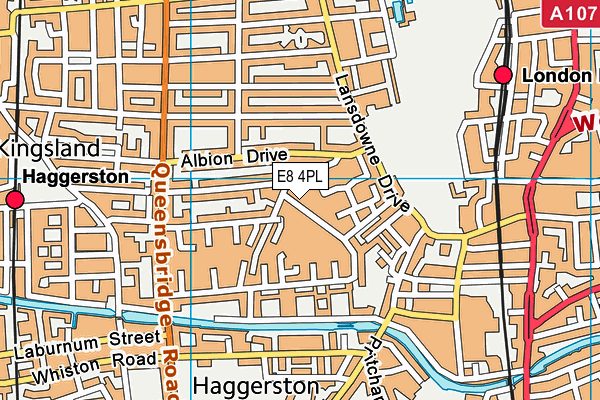 E8 4PL map - OS VectorMap District (Ordnance Survey)