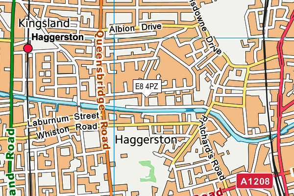E8 4PZ map - OS VectorMap District (Ordnance Survey)