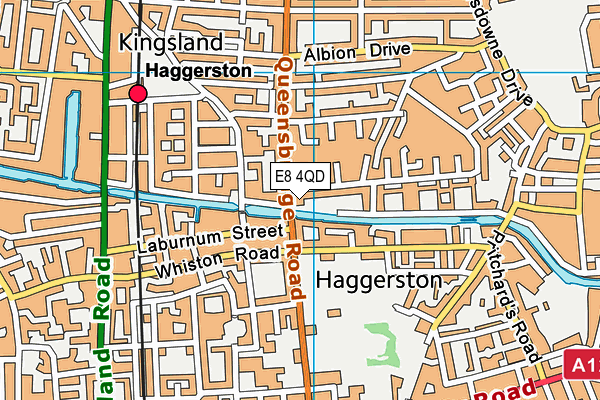 E8 4QD map - OS VectorMap District (Ordnance Survey)