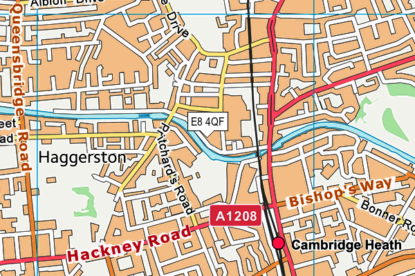 E8 4QF map - OS VectorMap District (Ordnance Survey)