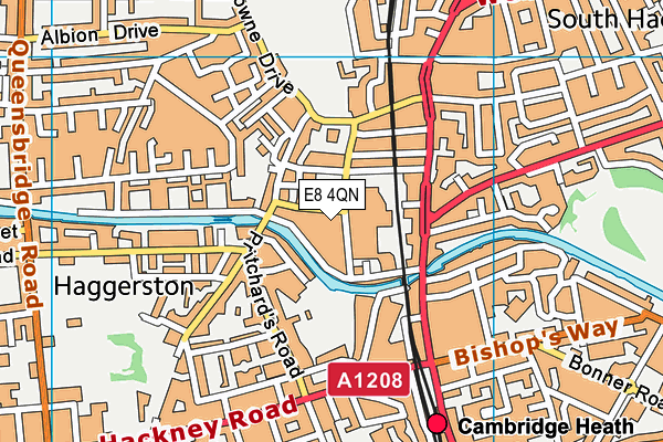 E8 4QN map - OS VectorMap District (Ordnance Survey)