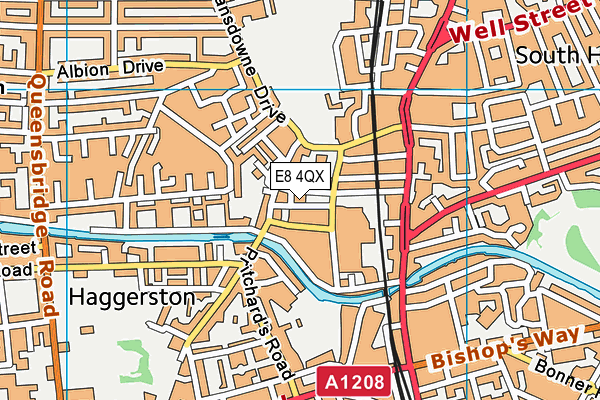 E8 4QX map - OS VectorMap District (Ordnance Survey)