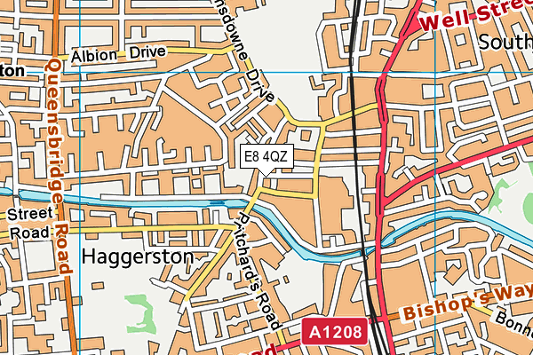 E8 4QZ map - OS VectorMap District (Ordnance Survey)