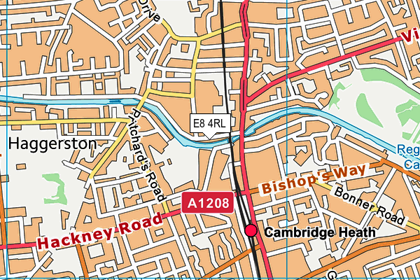 E8 4RL map - OS VectorMap District (Ordnance Survey)