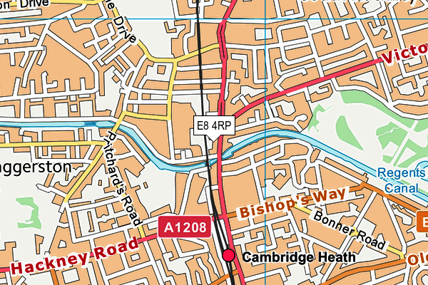 E8 4RP map - OS VectorMap District (Ordnance Survey)