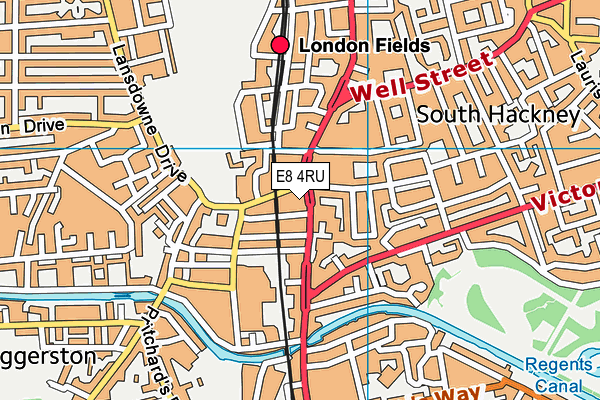 E8 4RU map - OS VectorMap District (Ordnance Survey)