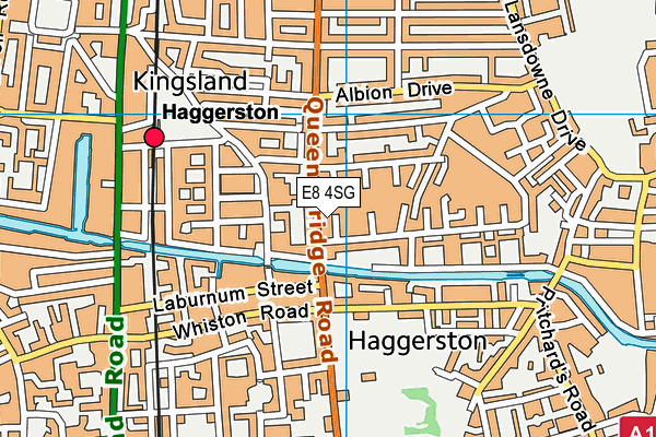 E8 4SG map - OS VectorMap District (Ordnance Survey)