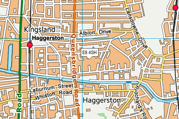 E8 4SH map - OS VectorMap District (Ordnance Survey)