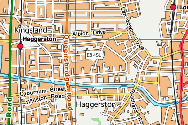 E8 4SL map - OS VectorMap District (Ordnance Survey)