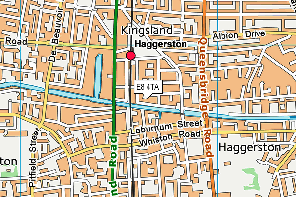 E8 4TA map - OS VectorMap District (Ordnance Survey)