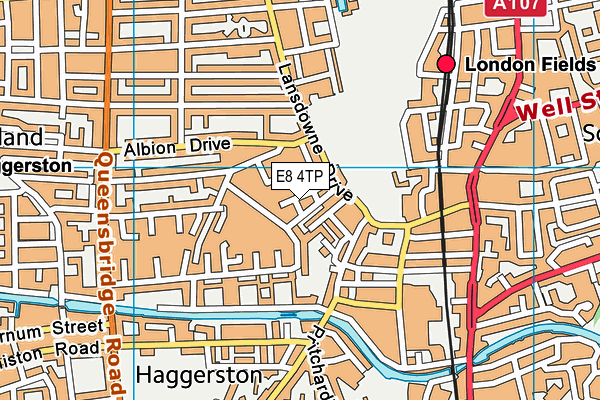 E8 4TP map - OS VectorMap District (Ordnance Survey)